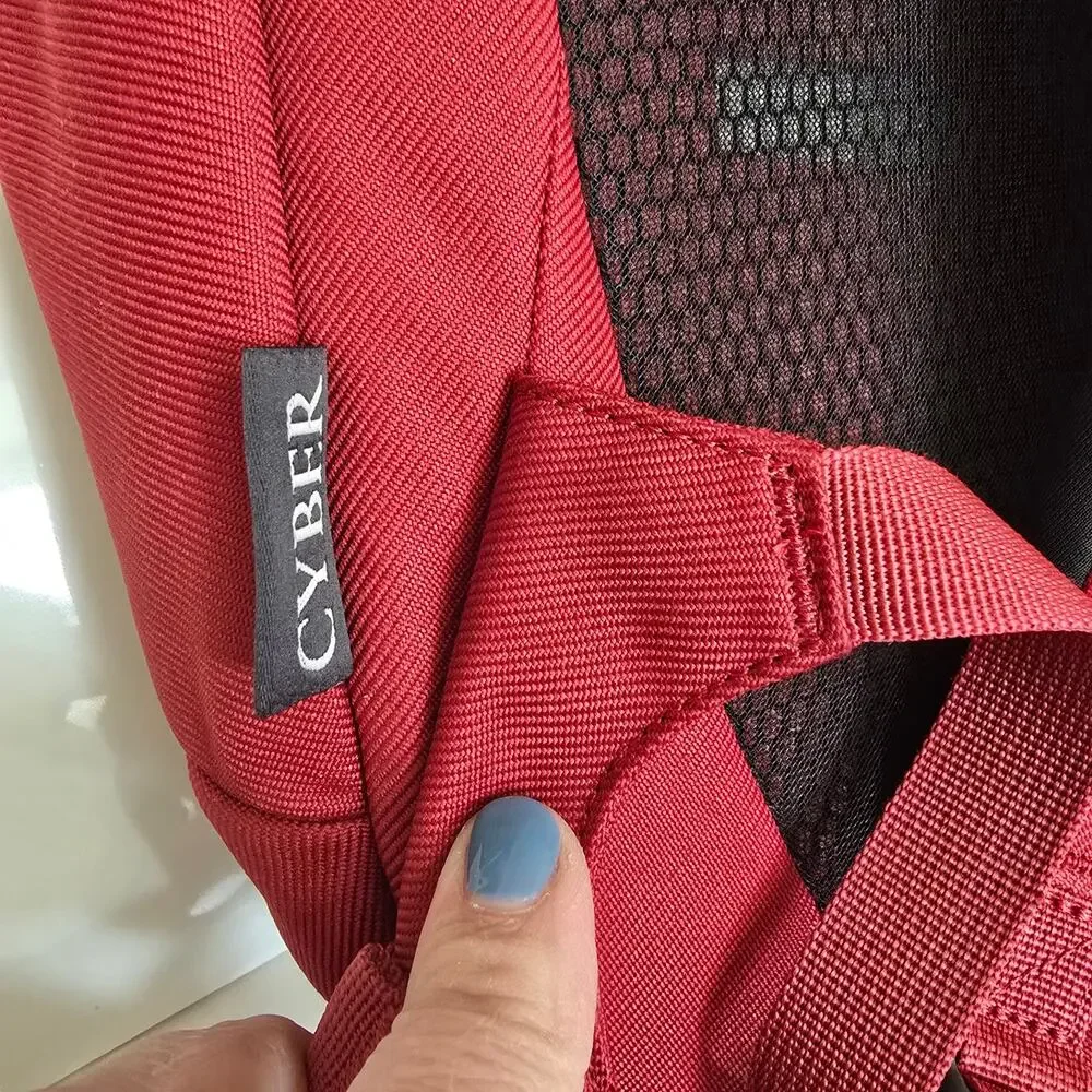 Osprey Cyber Laptop Backpack Red Commuter Daypack Padded Sleeve Pockets EUC